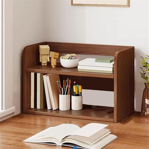 Bookcase Multipurpose Artificial Board Storage Rack Tabletop Open Bookshelf Modern in Kuwait