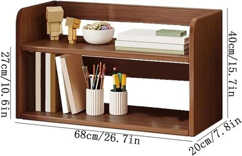 Bookcase Multipurpose Artificial Board Storage Rack Tabletop Open Bookshelf Modern in Kuwait