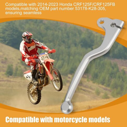 53178-K28-305 دراجة نارية استبدال مخلب رافعة اليد اليسرى لهوندا CRF125F CRF125FB 2014-2023 (فضي) in Kuwait