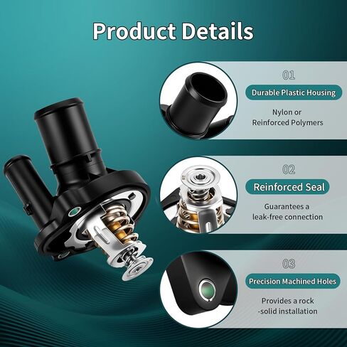 3M4Z8575AB 902-733 مجموعة مبيت منظم حرارة مبرد المحرك يناسب Ford Focus، Fusion، Escape 04-22، Mazda 3، 5، 6، CX-7، MX-5 Miata 03-17، Mercury Mariner، Milan 06-11، Lincoln MKZ 2011 2012 in Kuwait