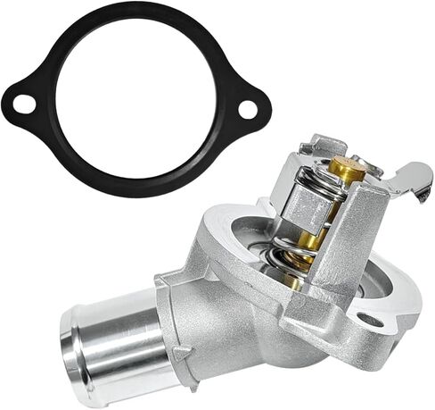 Engine Coolant Thermostat Housing Assembly Fits for Buick Encore Chevy Cruze Equinox Malibu Trax GMC Terrain 1.4L 1.5L 2016-2022 12673413, 902-2124, 12656949 in Kuwait