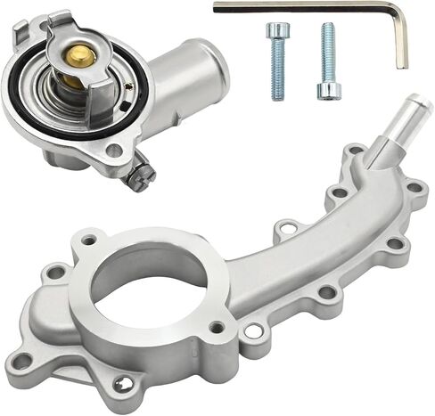 5184653AF Thermostat Housing Assembly and Engine Coolant Crossover Pipe, Replacement for Dodge Durango Replacement for Jeep Grand Cherokee, Replaces 902-3102HP in Kuwait
