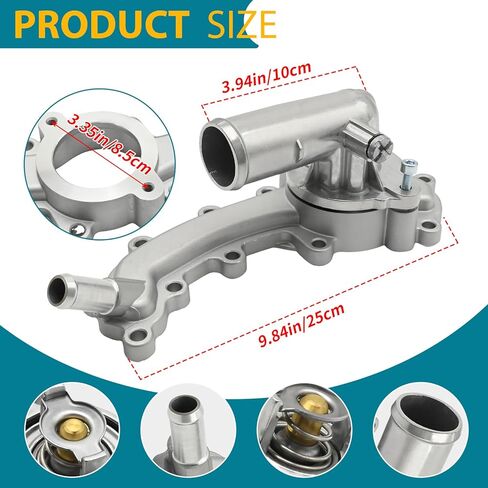 5184653AF Thermostat Housing Assembly and Engine Coolant Crossover Pipe, Replacement for Dodge Durango Replacement for Jeep Grand Cherokee, Replaces 902-3102HP in Kuwait