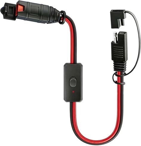 كابل تمديد SAE متوافق مع شاحن البطاريات الذكي NOCO Genius، 12 بوصة - 14 AWG، كابل موصل SAE، مناسب للدراجات النارية/ATVs/UTVs/السيارات in Kuwait