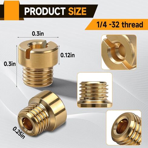 36-181 Carburetor Main Jet Assortment Kit #64-99 (72pcs), 1/4"-32 Fine Thread Brass Metering Jets Compatible with Holley 2010 2300 4150 4160 4500, Tuning Set for MT Performance in Kuwait