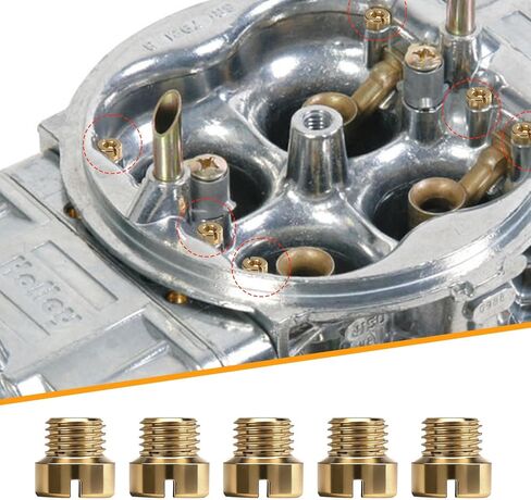 36-181 Carburetor Main Jet Assortment Kit #64-99 (72pcs), 1/4"-32 Fine Thread Brass Metering Jets Compatible with Holley 2010 2300 4150 4160 4500, Tuning Set for MT Performance in Kuwait