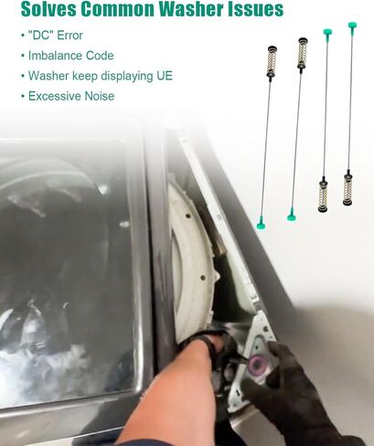 Upgrade Washer Suspension Rods Fit for Samsung WA54R7600AW, WA54R7200AV, WA52A5500AV and More Washers, 27.6 Inch Heavy Duty Suspension Rods Assembly Replace DC97-16350Y DC97-18610C DC97-16350V in Kuwait