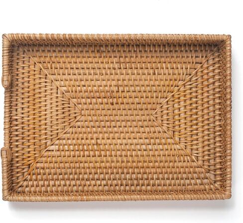 Rattan Letter Tray, Wicker Desk Tray, Woven Desk Organizer, A4 Paper, Document, File, Mail, Magazine Storage Basket for Office, Classroom, Home Desktop in Kuwait