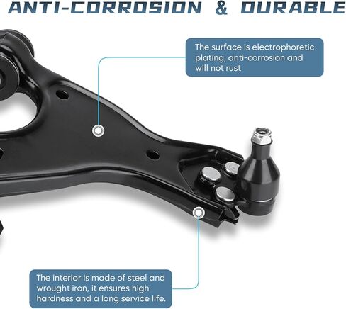 Front Lower Control Arm with Ball Joint Assembly + Sway Bars Outer Tie Rods Suspension kit for Buick Enclave 2008-2017 for Chevrolet Traverse 2007-2016 GMC Acadia Saturn Outlook K621231 K621232 in Kuwait