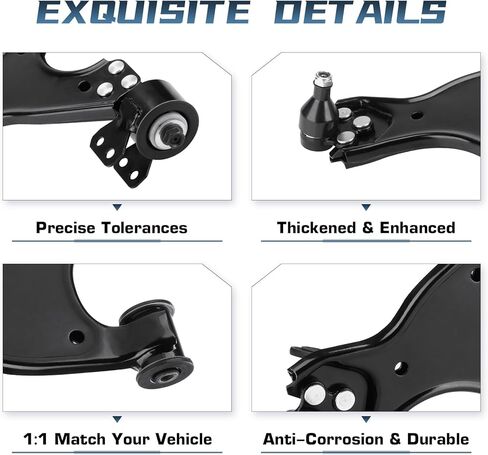 Front Lower Control Arm with Ball Joint Assembly + Sway Bars Outer Tie Rods Suspension kit for Buick Enclave 2008-2017 for Chevrolet Traverse 2007-2016 GMC Acadia Saturn Outlook K621231 K621232 in Kuwait