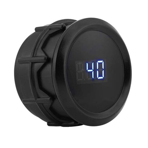 مقياس درجة حرارة الماء الرقمي مقاس 2 بوصة 52 مم مزود بمؤشر LED أزرق - مراقب تبريد السيارة العالمي 12 فولت، نطاق 40-150 درجة مئوية لمعظم المركبات in Kuwait
