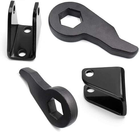 1 "-3" مفتاح قضبان الالتواء مع أقواس موسع الصدمات لـ Chevy for GMC for Silverado Sierra 1500HD 2500HD 3500HD 2001-2010، مجموعات رفع التسوية القابلة للتعديل طقم رفع التعليق Duramax in Kuwait