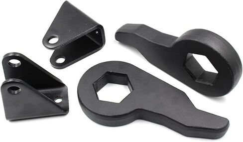 1 "-3" مفتاح قضبان الالتواء مع أقواس موسع الصدمات لـ Chevy for GMC for Silverado Sierra 1500HD 2500HD 3500HD 2001-2010، مجموعات رفع التسوية القابلة للتعديل طقم رفع التعليق Duramax in Kuwait