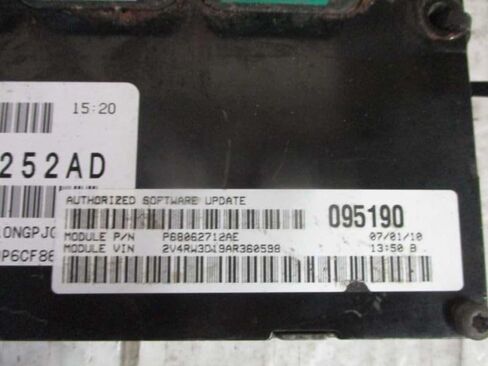 Engine ECM Control Module 3.8L Fits 2010 10 Compatible with Dodge Caravan P68062712AE 68062712AE in Kuwait