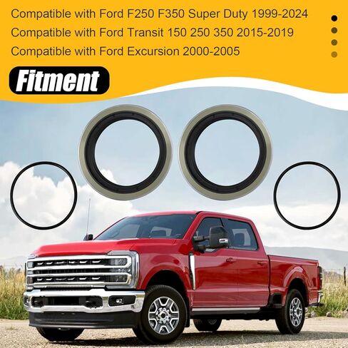 370247A Rear Axle Seal and O-Ring Kit Compatible with Ford F250 F350 1999-2024 Transit 150 250 350 2015-2019 Excursion 2000-2005 Replaces 2C3Z-1177-AA E5TZ-4A331-A in Kuwait