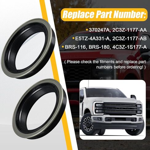 370247A Rear Axle Seal and O-Ring Kit Compatible with Ford F250 F350 1999-2024 Transit 150 250 350 2015-2019 Excursion 2000-2005 Replaces 2C3Z-1177-AA E5TZ-4A331-A in Kuwait