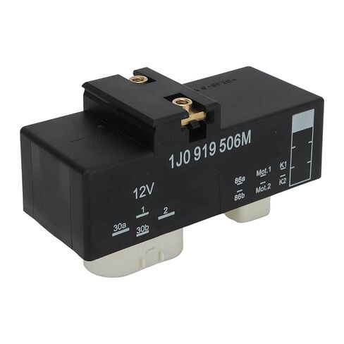Drfeify Radiator Fan Control Relay Cooling Fan Switch 12V Relay Replacement 1J0919506M with ABS Material 4 Pin and 6 Pin for in Kuwait