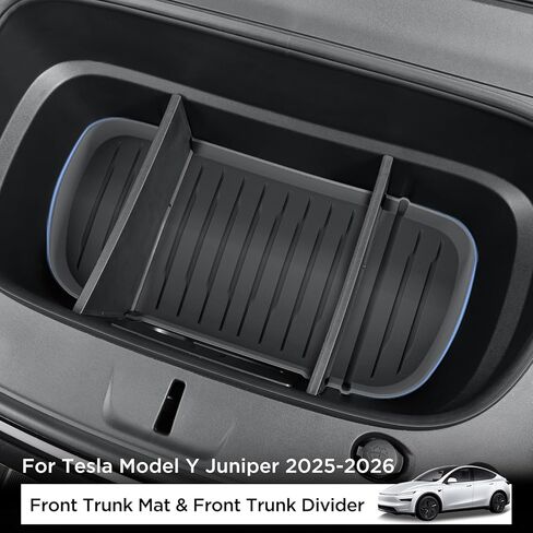 LUCKEASY 2PCS Front Trunk Mat & Front Trunk Divider for Tesla Model Y Juniper 2025 2026 (Not Fit Standard) Storage Separation for Model Y Juniper Accessories Black in Kuwait