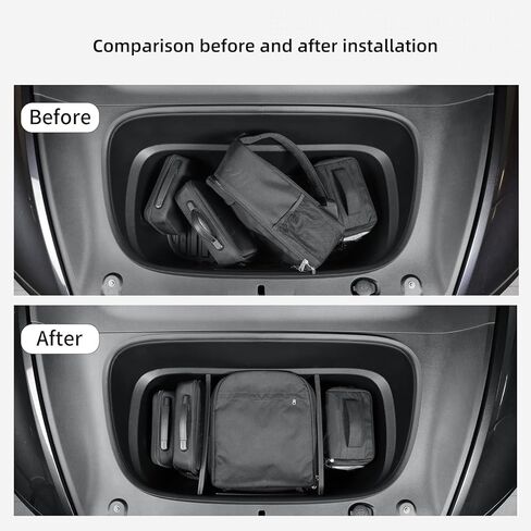 LUCKEASY 2PCS Front Trunk Mat & Front Trunk Divider for Tesla Model Y Juniper 2025 2026 (Not Fit Standard) Storage Separation for Model Y Juniper Accessories Black in Kuwait