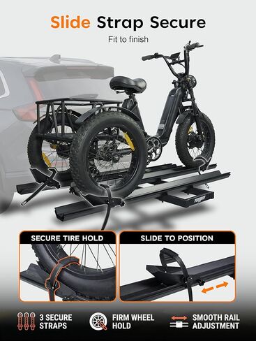 Hitch Mount Trike Rack for Tricycles - Bike Rack with 3 Ramps for Fat Tires Electric Trike, Adjustable Etrike Rack for Adult Tricycle, Folding Trikes Carrier for Cars, Trucks, SUVs, RVs 2" Receiver in Kuwait