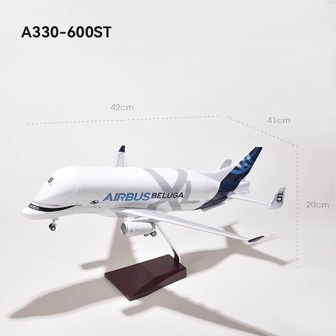ANDSYYDS 1/150 Scale 42 CM (18inches Long) Beluga A300-600ST Airplane Model Kit with Table Stand for Aviation Enthusiast Gift or Display Decorations in Kuwait
