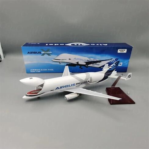 ANDSYYDS 1/150 Scale 42 CM (18inches Long) Beluga A300-600ST Airplane Model Kit with Table Stand for Aviation Enthusiast Gift or Display Decorations in Kuwait