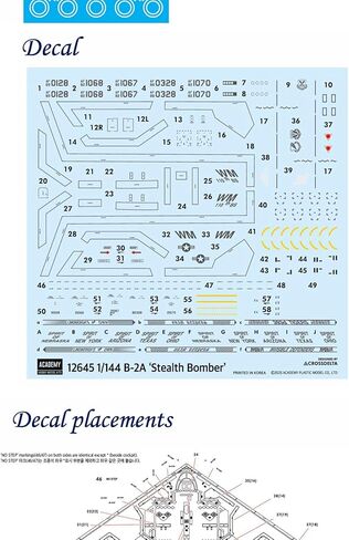 USAF B-2A قاذفة قنابل خفية تجميع أطقم منمذجة أكاديمية AC12645 1/144 مقياس in Kuwait
