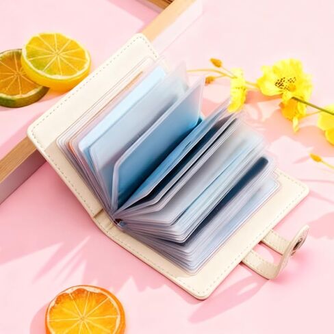 CRASPIRE 2 Sets Wallet Insert 20 Slots/10 Slots Vinyl Credit Card Holder Clear Transparent Travelers Plastic Protective Sleeves for Medicare Social Security ID Photo Picture Men Women Bifold Invoice in Kuwait