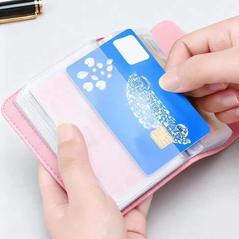 CRASPIRE 2 Sets Wallet Insert 20 Slots/10 Slots Vinyl Credit Card Holder Clear Transparent Travelers Plastic Protective Sleeves for Medicare Social Security ID Photo Picture Men Women Bifold Invoice in Kuwait