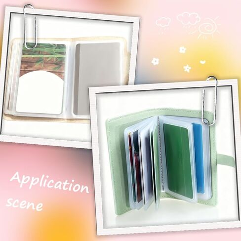 CRASPIRE 2 Sets Wallet Insert 20 Slots/10 Slots Vinyl Credit Card Holder Clear Transparent Travelers Plastic Protective Sleeves for Medicare Social Security ID Photo Picture Men Women Bifold Invoice in Kuwait