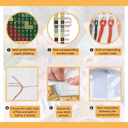 FREEBLOSS 11CT Christmas Stamped Cross Stitch Kit for Adults Beginners with Instructions Christmas Village Cross Stitch Kit Embroidery Wall Art Decoration No Frame 16x20in/40x50cm in Kuwait
