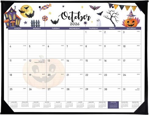 Desk Calendar 2026-2027 - 18 Months Desk Calendar 2026-2027 Large 22'' x 17'', from July 2026 to December 2027, Calendars with Protect Corner, Julian Dates in Kuwait