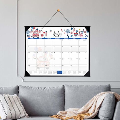 Desk Calendar 2026-2027 - 18 Months Desk Calendar 2026-2027 Large 22'' x 17'', from July 2026 to December 2027, Calendars with Protect Corner, Julian Dates in Kuwait