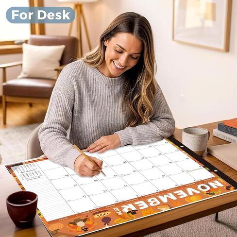 2026-2027 Desk Calendar - 22" x 17", 18 Month Calendar Jul 2026 - Dec 2027, Large Monthly Desktop Calendar with Daily Blocks, Thick Paper, Corner Protectors - Colorful(2 Stickers Included) in Kuwait