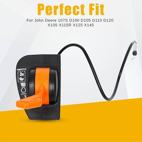 GY21983 Throttle Choke Cable Fit for John Deere D100 D105 D110 D120 Push Pull Cable for JD X105 X115R X125 X145 107S Replace GY21623 GY21307 in Kuwait