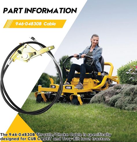 946-04830B كابل خانق/خنق 38 بوصة، يناسب كولومبيا ZT-42، ZT-L42، ZT-L50، ZT-L54، كابل تحكم يناسب تروي بيلت موستانج 42 XP وموستانج 50 XP، قطعة واحدة in Saudi Arabia