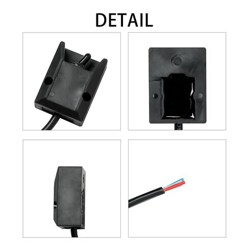 مفتاح تبديل مقاوم للماء شديد التحمل SPST ON/Off 2 Pin Latching Rocker Switch مع سلك 2 قدم 12 فولت 30 أمبير متوافق مع الأنظمة البحرية وRV والسيارات والقوارب الكهربائية مفتاح تبديل سلكي in Kuwait