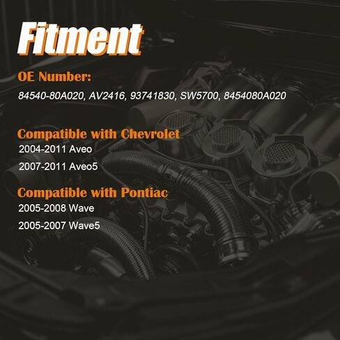 مفتاح أمان محايد 84540-80A020 مناسب لسيارة شيفروليه 2004-2011 Aveo 2007-2011 Aveo5، مناسب لـ Pontiac 2005-2008 Wave 2005-2007 Wave5، AV2416، 93741830، SW5700، 8454080A020 (1) in Kuwait