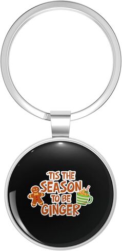 TIS THE SEASON TO BE GINGER FUNNY CHRISTMAS REDHEAD Metal Double Sided Key Chain Keychain in Kuwait