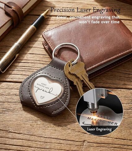 Memorial Gift for Daughter Son, Keep Making Her Proud Heart Hug Keychain, Sympathy Bereavement Keepsake for Loss of Mom Grandma, Comfort Reminder Token for Grief, In Memory Gift for Hard Days (Her) in Kuwait