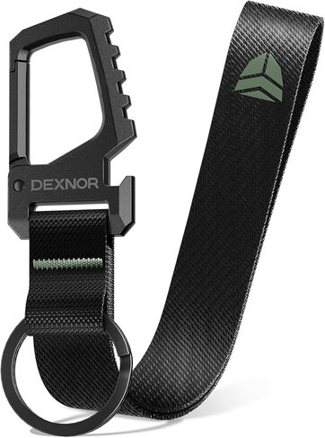 Dexnor Heavy Duty Carabiner Lanyard Keychain Strap for Keys and Everyday Carry Items, Bottle Opener Carabiner Clip Key Chain Keyring with Wrist Lanyard for Car Key Fob Organizer in Kuwait