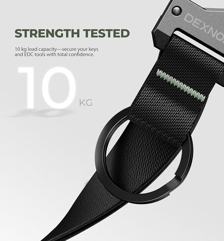 Dexnor Heavy Duty Carabiner Lanyard Keychain Strap for Keys and Everyday Carry Items, Bottle Opener Carabiner Clip Key Chain Keyring with Wrist Lanyard for Car Key Fob Organizer in Kuwait