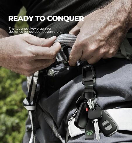 Dexnor Heavy Duty Carabiner Lanyard Keychain Strap for Keys and Everyday Carry Items, Bottle Opener Carabiner Clip Key Chain Keyring with Wrist Lanyard for Car Key Fob Organizer in Kuwait