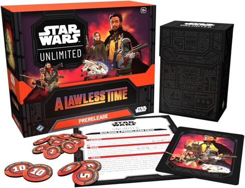 Asmodee Star Wars: صندوق غير محدود TCG A Lawless Time PRERELEASE - 6 حزم معززة + بطاقات ترويجية حصرية من Jabba The Hutt & Leia Organa، للأعمار من 12 عامًا فما فوق، 2+ لاعبين، 20 دقيقة من اللعب in Kuwait