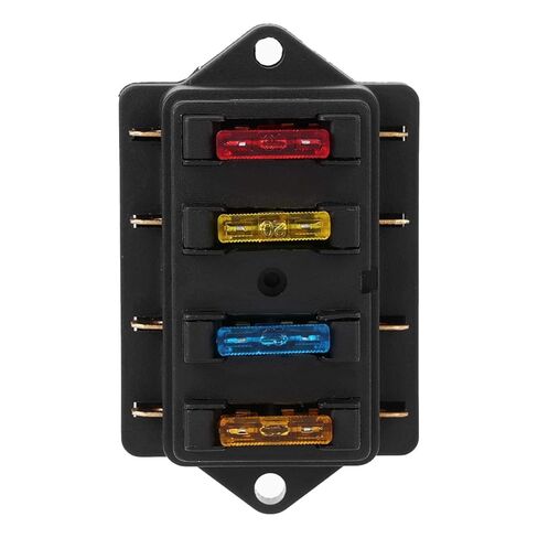 4-Way Block, Fydun Circuit Standard Blade Box Block Holder with 5A+10A+15A+20A for Dc 12/24v Automotive Car Marine Boat RV Truck in Kuwait
