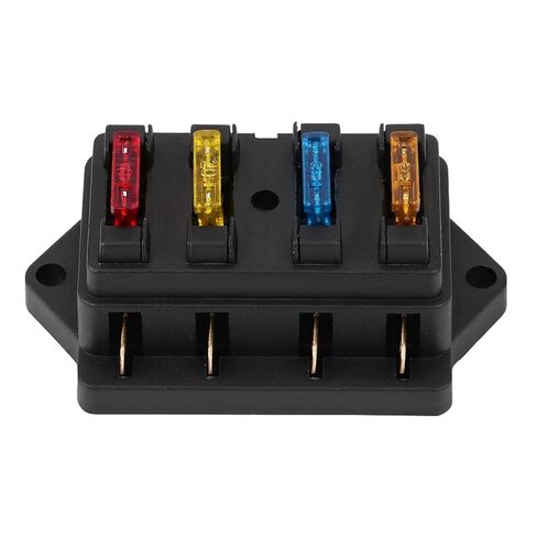 4-Way Block, Fydun Circuit Standard Blade Box Block Holder with 5A+10A+15A+20A for Dc 12/24v Automotive Car Marine Boat RV Truck in Kuwait