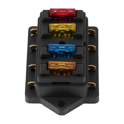 4-Way Block, Fydun Circuit Standard Blade Box Block Holder with 5A+10A+15A+20A for Dc 12/24v Automotive Car Marine Boat RV Truck in Kuwait