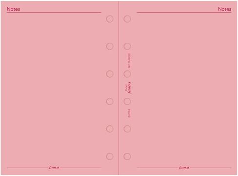 Filofax Calendar Diary Refill, Pocket Size, Week-to-View, Pink Paper, Unruled, English, 2026 (C68278-26) in Kuwait