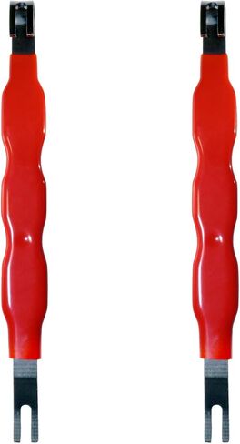 Automotive Electrical Terminal Removal Tool, 2PCS 7.48" Carbon Steel Connector Separator with Rubber-Coated Grip, Dual-End Electrophoretic Coating, Easy Disconnect Tool for Most Vehicle Plugs in Kuwait