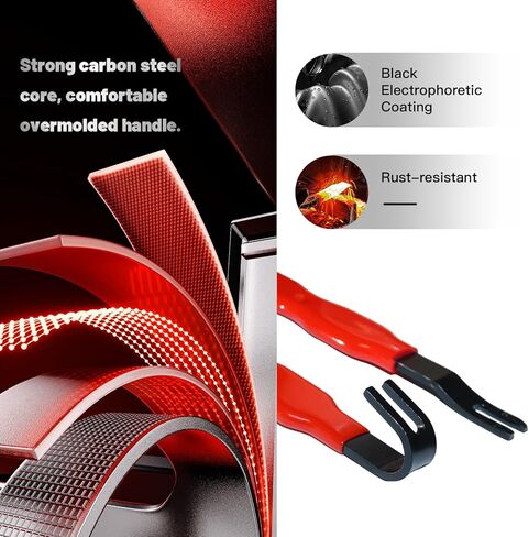 Automotive Electrical Terminal Removal Tool, 2PCS 7.48" Carbon Steel Connector Separator with Rubber-Coated Grip, Dual-End Electrophoretic Coating, Easy Disconnect Tool for Most Vehicle Plugs in Kuwait